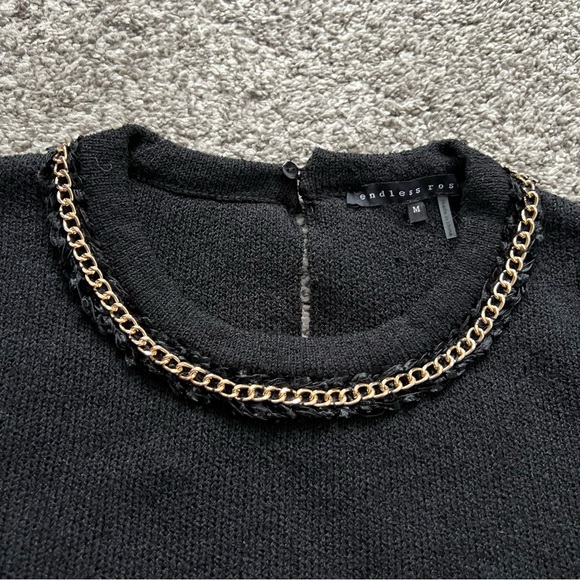 Endless Rose Gold Trimmed Sweater Tank (Size M) - Picture 5 of 16